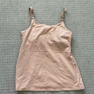 Auden nude Nursing Tank with built in bra size medium